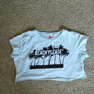 "Beach Please" crop top
